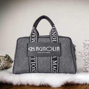 MAGNOLIA Canvas Duffle Handbag for Women - Leather Accents, Spacious Perfect for Office Travel Duffel Bag